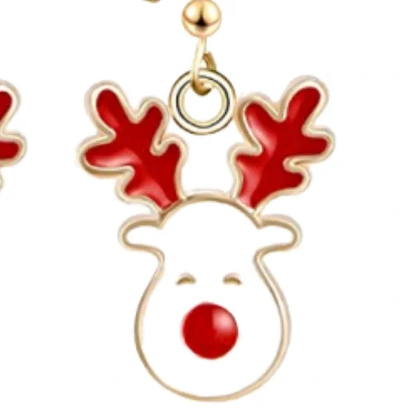 5/$25 CHRISTMAS Reindeers Jewelry Sale 100+ STYLES EARRINGS SALE DANGLE EARRING - Picture 2 of 7